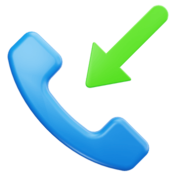 3D Icon Phone Answer Green Arrow png