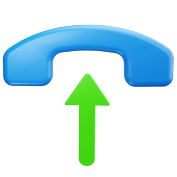 3D Icon Outgoing Call Green Arrow png