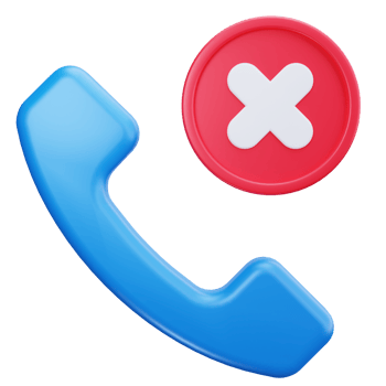 3D Icon Cancelled Call Red png