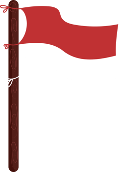 Illustration of Indonesian Flag on Pole png