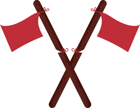 Illustration of Two Indonesian Flags Crossed png