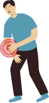 Male Pain in Body Illustration vector