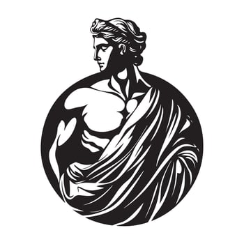 Apollo greek god composition Design Logo Image vector