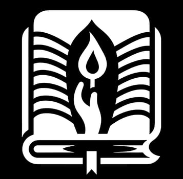 The logo for the bible study club vector