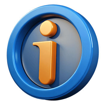 3D Circular Information Icon Representing Help, Info Desk, or Assistance Center png