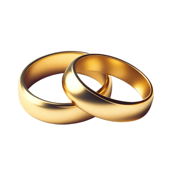 A Pair of Gold Rings Illustration. png