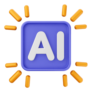 A blue and orange icon with the word ai png
