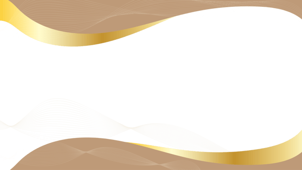 Golden waves ribbon on a Transparent background png