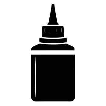 Black glue bottle icon silhouette Design vector