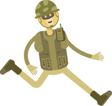 Robot Soldier Character Walking png