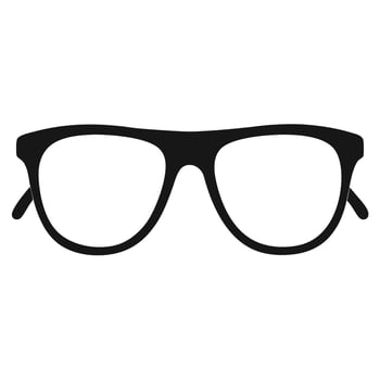 Silhouette of classic black spectacle frames vector