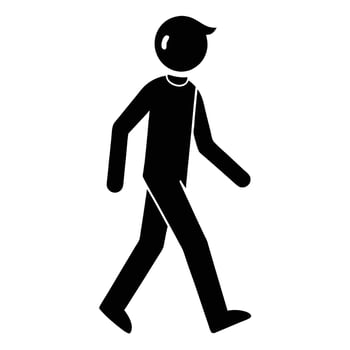 Walking silhouette of a person vector