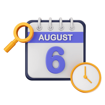 August 6th calendar icon png