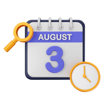 August 3 calendar icon png