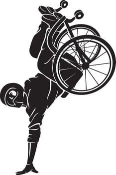 Wheelchair Extreme Exhibition, Person with Disability vector
