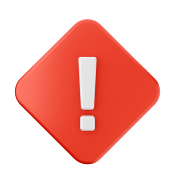 A red diamond with an exclamation sign png