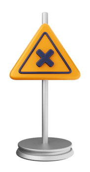 A yellow and orange warning sign on a metal stand png