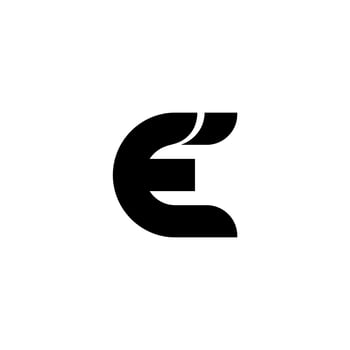 Black Initial E GROWT Logo. Abstract Monogram Logomark for Growing Business, Branding, Identity, Marketing. vector