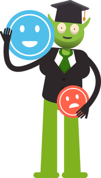 Monster Student Character and Emoticon Sign png