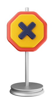 A stop sign with an x on it png