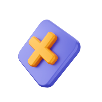 A blue and orange plus sign on a black background png
