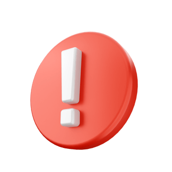 A red exclamation mark on a black background png
