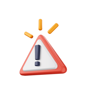 A warning sign with an exclamation mark png
