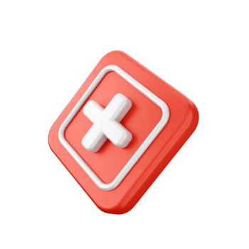 A red plus sign on a black background png