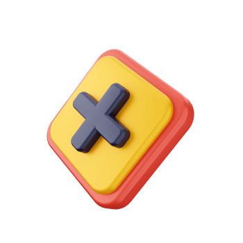 A yellow and blue plus sign on a black background png