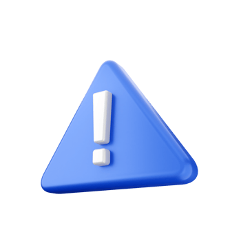 A blue triangle with an exclamation sign on it png