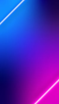 Bright vertical template with neon blue and pink luminous lines. vector