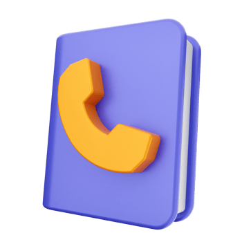 A phone icon on a blue book png