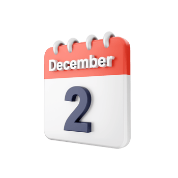 A calendar with the date december 2nd png
