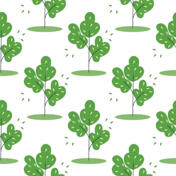 Forest in spring or summer seamless pattern vector
