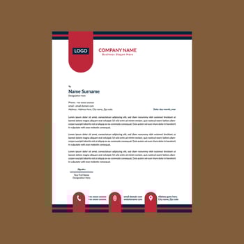 Modern Letterhead Design. Creative Template Display for Promotion. vector