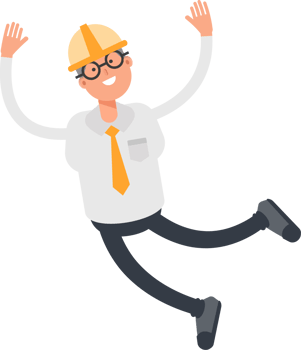 Architect Character Relaxing and Jumping png