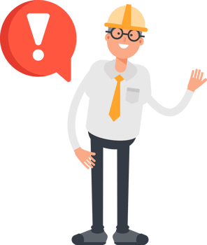 Architect Character and Error Sign png