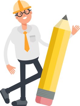 Architect Character and Pencil png