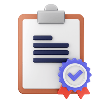 A clipboard with a blue check mark and a red ribbon png