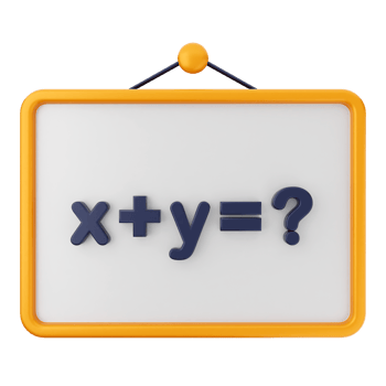 Math equation on whiteboard png