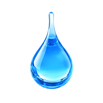 A Vibrant Blue Water Droplet Isolated on Transparent png