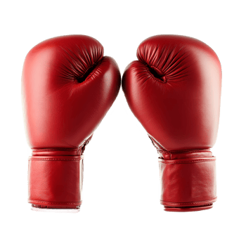Pair of Red Boxing Gloves Ready for Action png