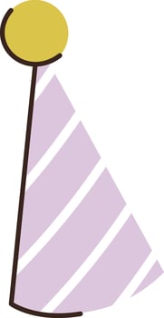 Minimalist Party Hat Design vector
