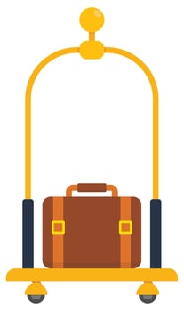Hotel luggage cart icon isolated on white background. vector
