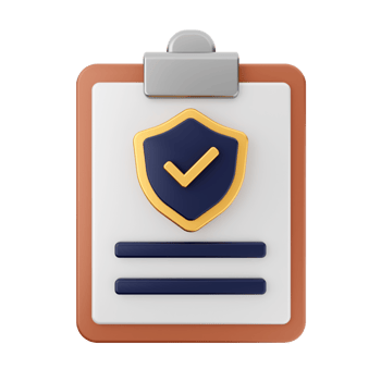 A clipboard with a shield icon on it png