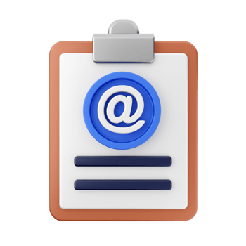 Email icon on clipboard png
