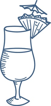 Tropical Cocktail with Umbrella vector