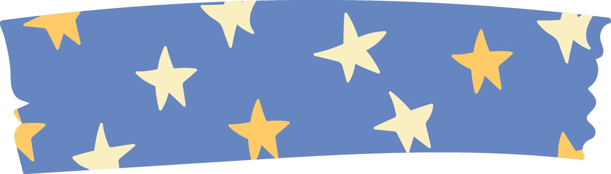 Stars Pattern Washi Tape vector