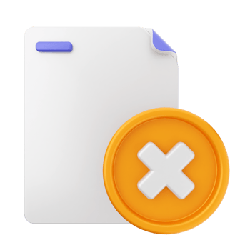 A file with an x and a white paper png