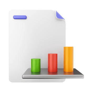 A white sheet with three colored bars on it png
